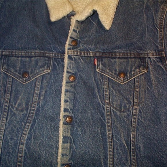 Vintage Levi’s Trucker Jacket Sherpa Lined  size 50 - Picture 3 of 5